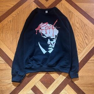 Donald Trump x Whole Lotta Red Black Graphic Men's Sweater